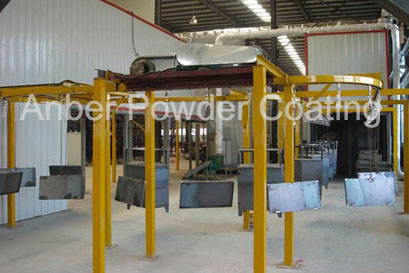 Control console powder coating line